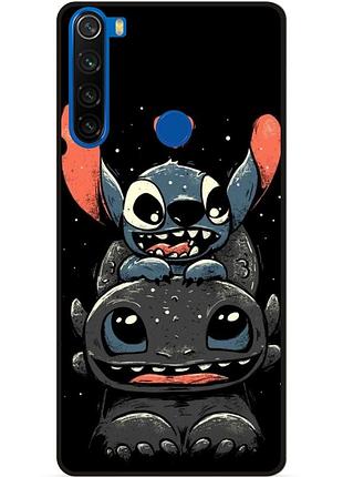 Силіконовий бампер чохол для xiaomi redmi note 8t з малюнком stitch стіч