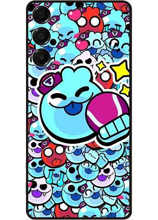 Силіконовий чохол бампер для samsung a17 стікери бравл скуик brawl