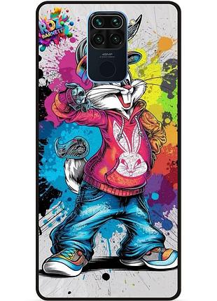 Чехол силиконовый бампер для xiaomi redmi note 9 с рисунком багз банни disney