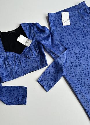 Костюм віскоза в горошок zara