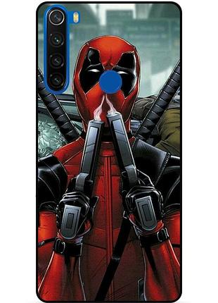 Силиконовый бампер чехол для xiaomi redmi note 8t с рисунком deadpool дэдпул