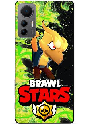 Силіконовий бампер чохол для xiaomi 12 lite з героєм бравл ворон фенікс brawl
