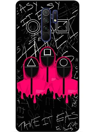 Чехол силиконовый для xiaomi redmi 9 игра в кальмара