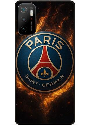 Силіконовий чохол бампер для xiaomi poco m3 pro з малюнком psg псж
