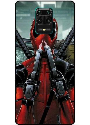 Силиконовый бампер чехол для xiaomi redmi note 9s с рисунком deadpool дэдпул