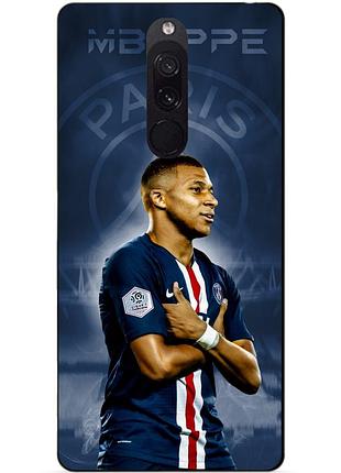 Силіконовий бампер чохол для xiaomi redmi 8 з малюнком мбаппе псж mbappe