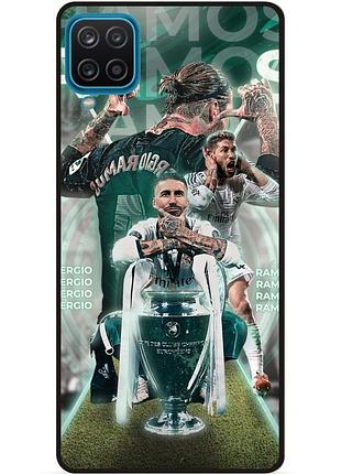 Чехол силиконовый бампер для samsung m12 с рисунком серхио рамос sergio ramos