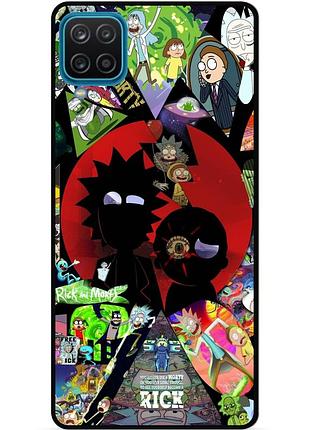 Силиконовый чехол бампер для samsung a22 с рисунком rick and morty рик и морти