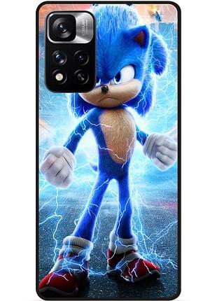 Силіконовий бампер чохол для xiaomi redmi note 11 pro plus 5g з малюнком соник sonik