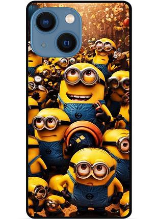 Силіконовий чохол бампер для iphone 14 з малюнком міньйони minion