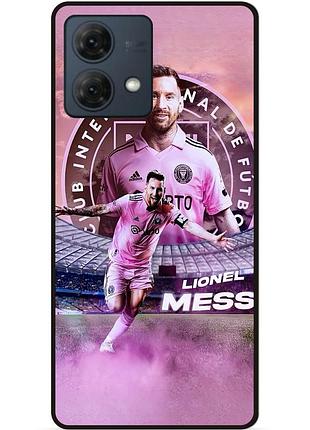 Силиконовый бампер чехол для motorola moto g84 с рисунком leo messi месси