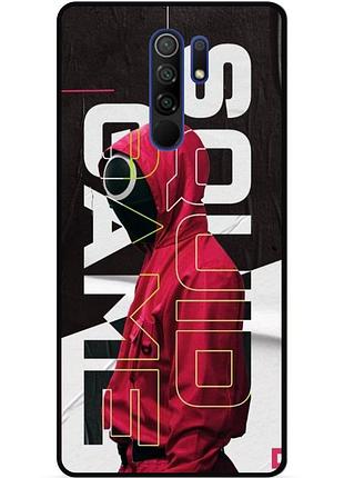 Силиконовый бампер чехол для xiaomi redmi 9 игра в кальмара
