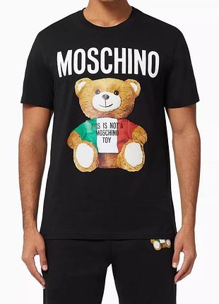Футболка с принтом moschino. eur-xxxl(унисекс)