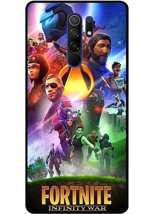 Силиконовый чехол бампер для xiaomi redmi 9 с рисунком fortnite фортнайт