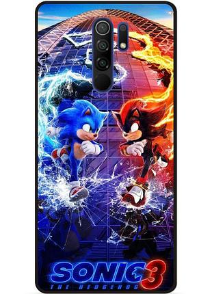 Силіконовий бампер чохол для xiaomi redmi 9 з малюнком соник sonik