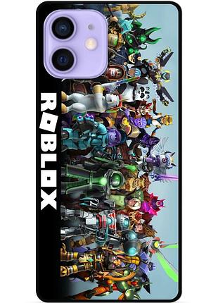 Силиконовый чехол бампер для iphone 12 mini с рисунком roblox роблокс