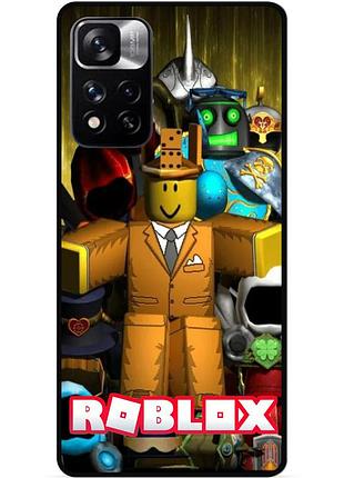Силіконовий чохол бампер для xiaomi redmi note 11 pro plus 5g з малюнком roblox гра в кальмара роблокс