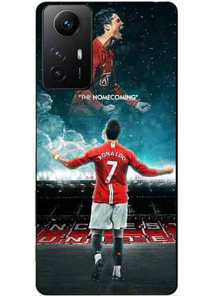 Силиконовый бампер чехол для xiaomi redmi note 12s с рисунком роналдо мю ronaldo