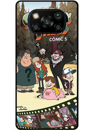 Силиконовый чехол бампер для xiaomi poco x3 с рисунком гравити фолз gravity falls