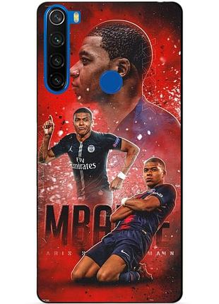 Силиконовый бампер чехол для xiaomi redmi note 8 с рисунком мбаппе psg mbappe