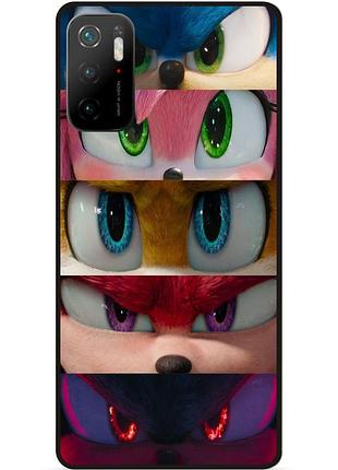 Силіконовий бампер чохол для xiaomi poco m3 pro з малюнком соник sonik