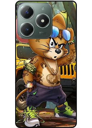 Чехол силиконовый бампер для tecno spark 20 pro с рисунком том и джерри
