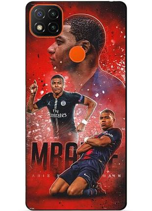 Силиконовый бампер чехол для zte blade 20 smart с рисунком мбаппе psg mbappe