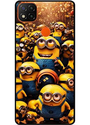 Силиконовый бампер чехол для oppo a15 с картинкой minion миньоны