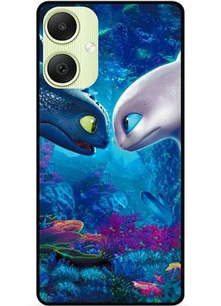 Чехол силиконовый для samsung a03 с рисунком как приручить дракона dragon