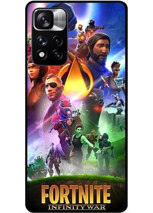 Силіконовий чохол бампер для xiaomi redmi note 11 pro plus 5g з малюнком fortnite фортнайт