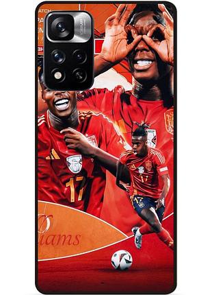 Силіконовий чохол бампер для xiaomi redmi note 11 pro plus 5g з малюнком нико уильямс nico williams
