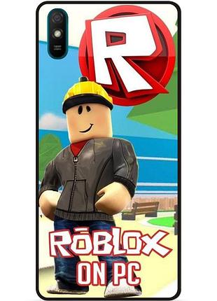 Силиконовый чехол для xiaomi redmi 9a с картинкой роблокс roblox