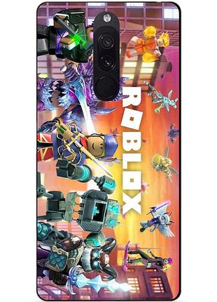 Силиконовый бампер чехол для xiaomi mi 9t / mi 9t pro с картинкой роблокс roblox