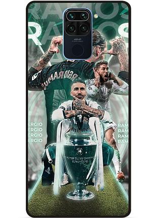 Силіконовий чохол бампер для xiaomi redmi note 9 з малюнком серхио рамос sergio ramos
