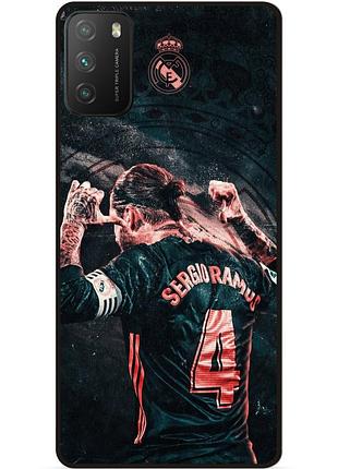 Силіконовий чохол бампер для xiaomi poco m3 з малюнком серхио рамос sergio ramos