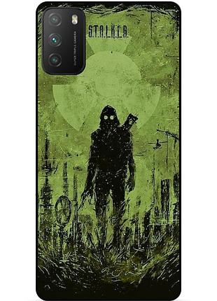 Силіконовий бампер чохол для xiaomi poco m3 з малюнком stalker сталкер