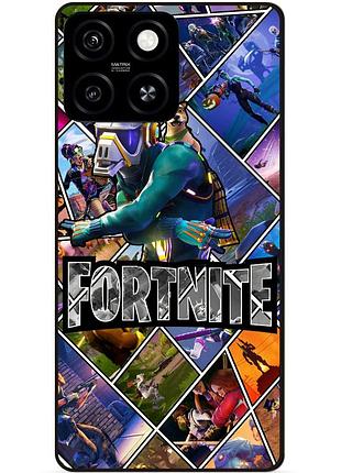 Чехол силиконовый бампер для zte blade a55 с картинкой фортнайт fortnite