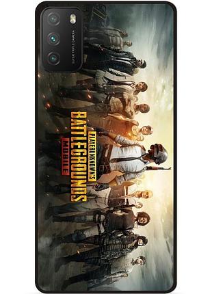 Силіконовий чохол бампер для xiaomi poco m3 з малюнком пабг pubg