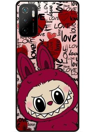 Силіконовий бампер чохол для xiaomi poco m3 pro з малюнком лабубу labubu