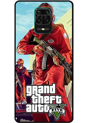 Силіконовий бампер чохол для xiaomi redmi note 9s з малюнком gta гта