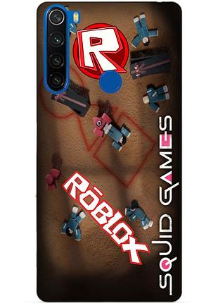 Силіконовий чохол бампер для xiaomi redmi note 8t з малюнком роблокс roblox