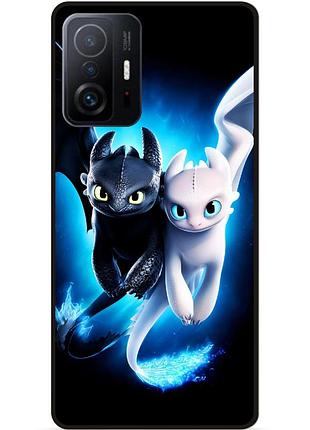 Силіконовий чохол бампер для xiaomi 11t з малюнком как приручить дракона