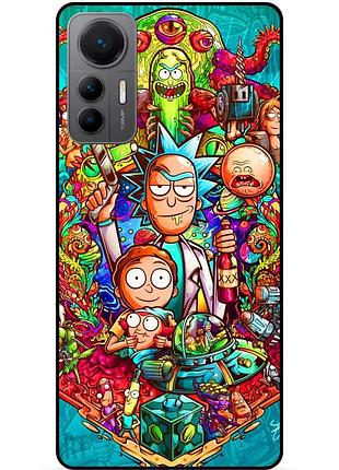 Силіконовий чохол бампер для xiaomi 12 lite з малюнком rick and morty рік і морті