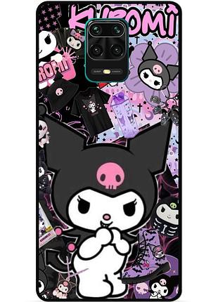 Силиконовый чехол бампер для xiaomi redmi note 9s с рисунком kuromi куроми
