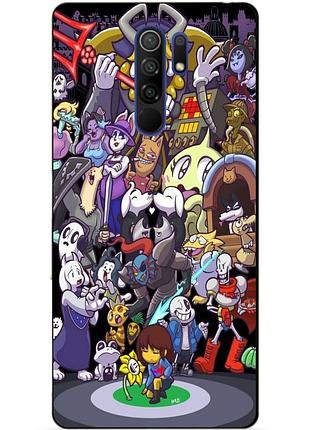 Силиконовый бампер чехол для xiaomi redmi note 8 pro с рисунком undertale андертейл