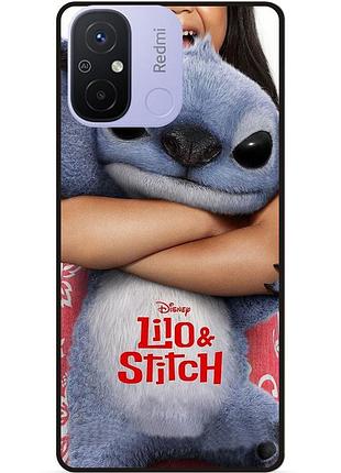 Силиконовый чехол бампер для xiaomi redmi 12c стич и лило stitch