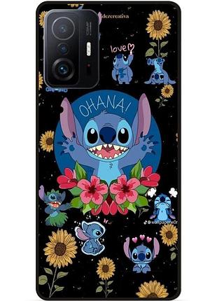 Силиконовый чехол бампер для xiaomi 11t с картинкой стич stitch
