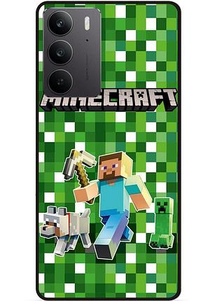Силіконовий чохол бампер для realme c75 стів minecraft кріпер майнкрафт