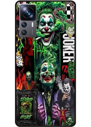 Чехол силиконовый бампер для xiaomi 12t с рисунком joker джокер харли квинн