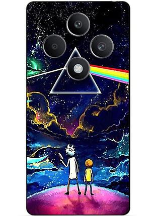 Силіконовий чохол бампер для oppo reno 12f з малюнком рік і морті rick and morty